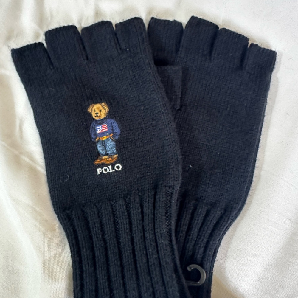 Polo bear half finger winter gloves. New old stock brand new